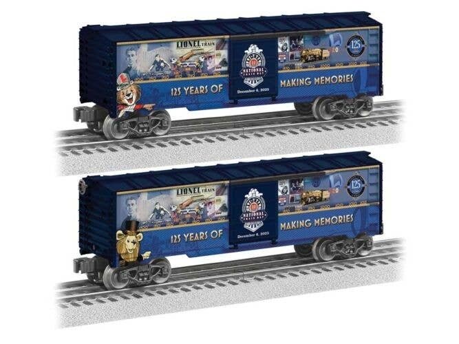 Steel Boxcar - 3-Rail - Ready to Run -- 2025 National Lionel Train Day Boxcar (blue, gold), O, Lionel 2538510