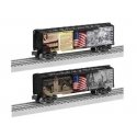 Steel Boxcar - 3-Rail - Ready to Run -- Paul Revere′s Midnight Ride 250th Anniversary (black car), O, Lionel 2538150