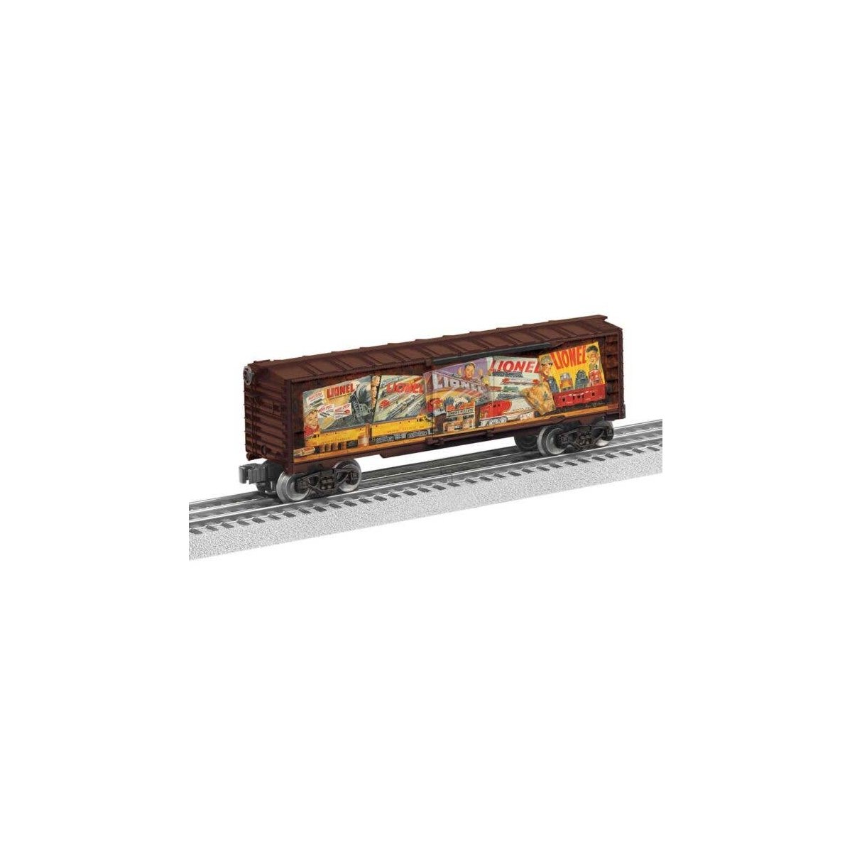 Steel Boxcar - 3-Rail - Ready to Run -- Angela Trotta Thomas Well-Stocked Shelves (brown car), O, Lionel 2538030