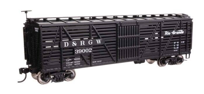 40′ Wood Stock Car - Ready to Run -- Denver & Rio Grande Western(TM) 39002, HO, WalthersMainline 41455