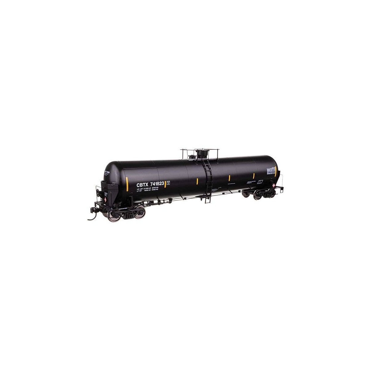 55′ Trinity Modified 30,145-Gallon Tank Car - Ready to Run -- CIT Group CBTX 741823, HO, WalthersProto 100763