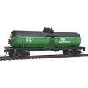 Tank Car - Ready To Run -- Burlington Northern (Cascade Green, black, white), HO, WalthersTrainline 1440