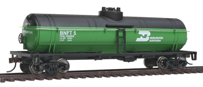 Tank Car - Ready To Run -- Burlington Northern (Cascade Green, black, white), HO, WalthersTrainline 1440