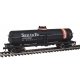 Tank Car - Ready to Run -- Atchison, Topeka & Santa Fe 98016 (black, Orange & White Stripes), HO, WalthersTrainline 1444
