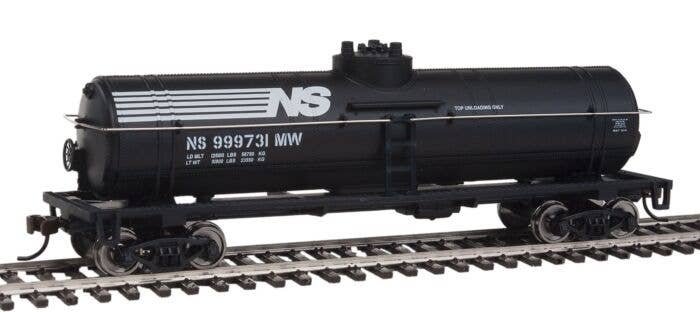 Tank Car - Ready to Run -- Norfolk Southern (black, white), HO, WalthersTrainline 1447
