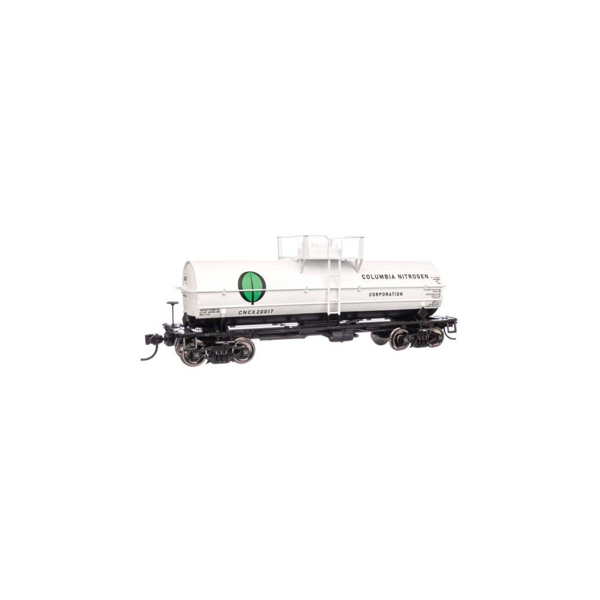 36′ 10,000-Gallon Insulated Tank Car w/Large Dome, Bolted Jacket - Ready to -- Columbia Nitroge, HO, WalthersMainline 48403