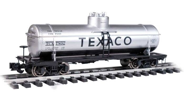 Single-Dome Tank Car - Ready to Run -- Texaco 7892 (silver, black), G, Bachmann Industries 95005