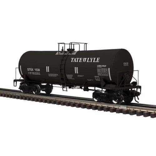 17,600-Gallon Corn Syrup Tank Car - 3-Rail - Ready to Run - Master(R) -- Tate & Lyle STSX (black, white, O, Atlas O 3001455