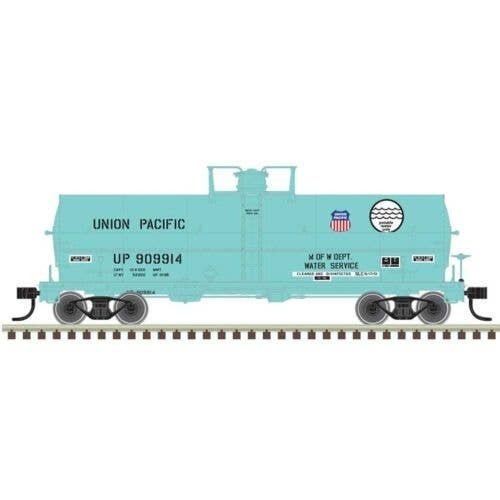 11,000-Gallon Tank Car w/Platform - Ready to Run - Master(R) -- Union Pacific 909914, HO, Atlas Model Railroad Co. 20007359