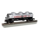 40′ 3-Dome Tank Car - Ready to Run - Silver Series(R) -- Ambrose Wine Co. NATX 7501, HO, Bachmann Industries 17111