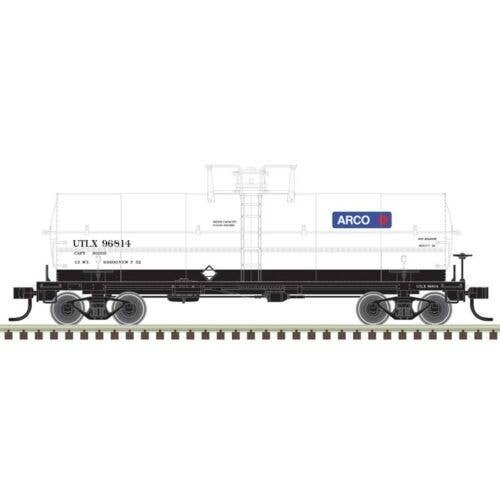 11,000-Gallon Tank Car w/Platform - Ready to Run - Master(R) -- Arco UTLX 96814 (whit, N, Atlas Model Railroad Co. 50006587