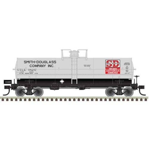 11,000-Gallon Tank Car w/Platform - Ready to Run - Master(R) -- Smith Douglass UTLX 9, N, Atlas Model Railroad Co. 50006597