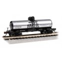 40′ Single-Dome Tank Car - Ready to Run - Silver Series(R) -- Hartol 407 (gray, black), N, Bachmann Industries 17868