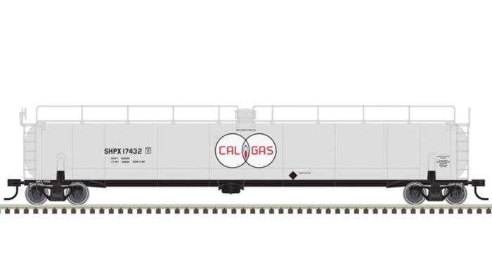 ACF 33,000 Gallon Tank Car - Ready to Run - Master(R) -- Cal Gas SHPX 17433 (red, gra, N, Atlas Model Railroad Co. 50005367