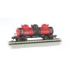 3-Dome Tank Car - Ready-to-Run -- Transcontinental Oil Co. (black, red), N, Bachmann Industries 17154