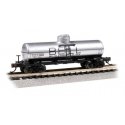 40′ Single-Dome Tank Car - Ready to Run - Silver Series(R) -- Bell Oil 20839 (gray, black), N, Bachmann Industries 17867