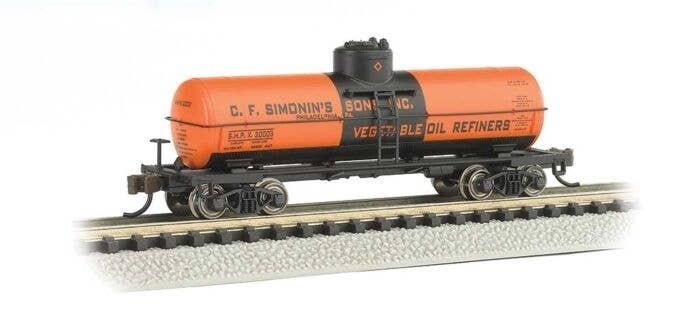ACF 36` 6` 10,000-Gallon Tank Car - Ready to Run - Silver Series(R) -- C. F. Simonin`s Sons 2, N, Bachmann Industries 17866