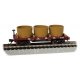 Old-Time Wood Tank Car with 3 Tanks - Ready to Run -- Great Northern (Boxcar Red), N, Bachmann Industries 15555