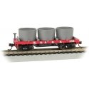 Old-Time Wood Tank Car with 3 Tanks - Ready to Run -- Western & Atlantic 138 (red), N, Bachmann Industries 15551