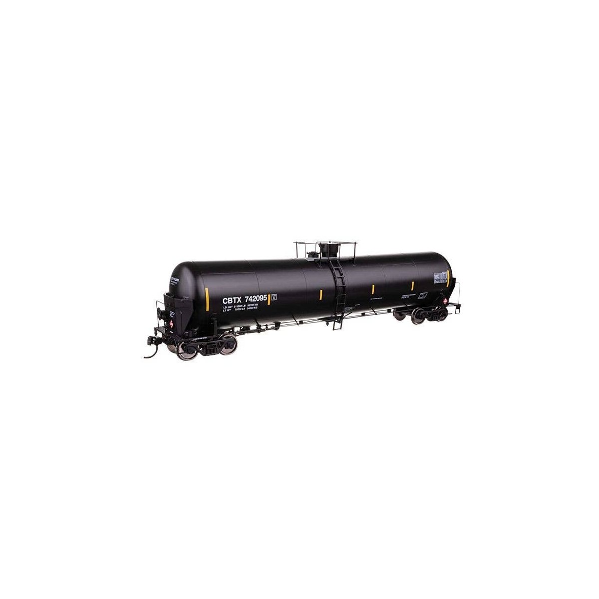 55′ Trinity Modified 30,145-Gallon Tank Car - Ready to Run -- CIT Group CBTX 742095, HO, WalthersProto 100764