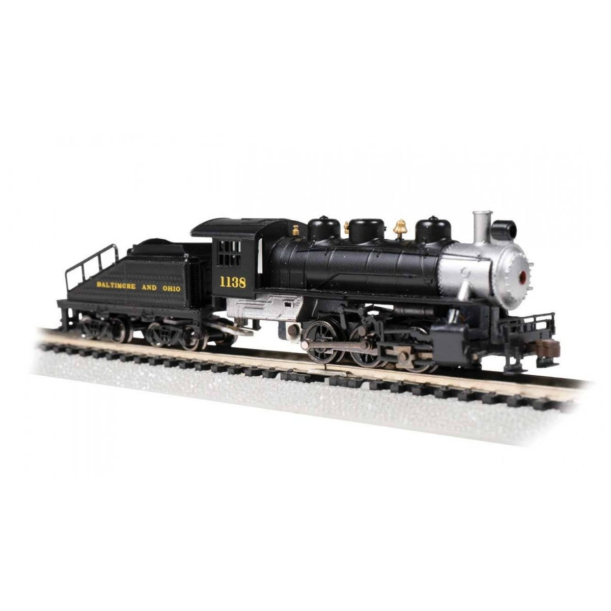 USRA 0-6-0 with Slope-Back Tender - Standard DC -- Baltimore & Ohio 1138 (black, graphite)