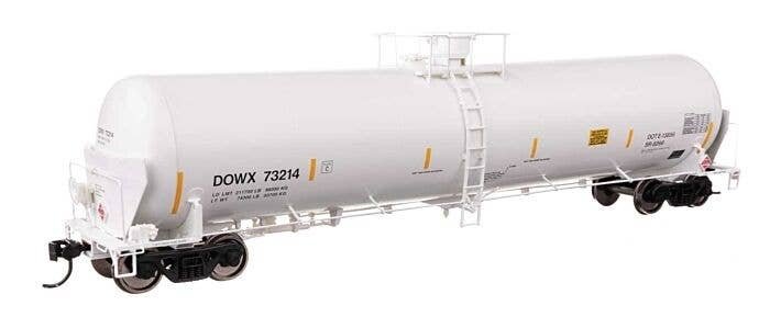 55′ Trinity Modified 30,145-Gallon Tank Car - Ready to Run -- Dow Chemical DOWX 73214, HO, WalthersProto 100767