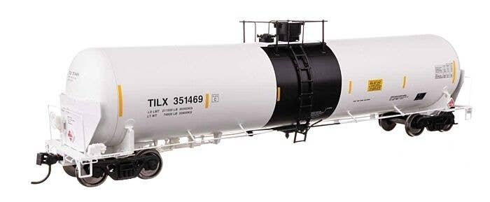 55′ Trinity Modified 30,145-Gallon Tank Car - Ready to Run -- Trinity Industries Leasing TILX 351, HO, WalthersProto 100785