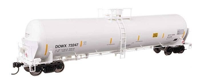 55′ Trinity Modified 30,145-Gallon Tank Car - Ready to Run -- Dow Chemical DOWX 73247, HO, WalthersProto 100769