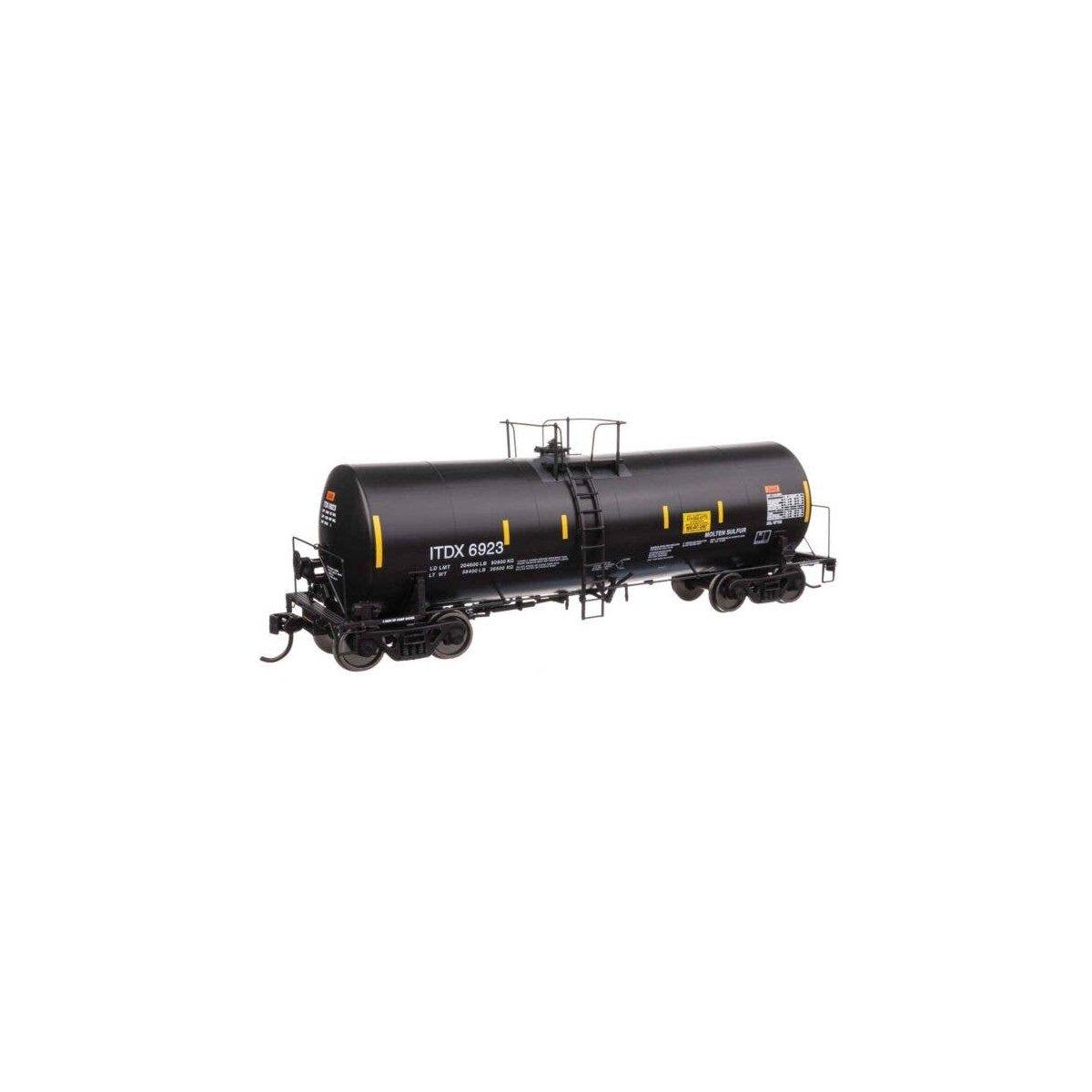 40′ Trinity 14,000-Gallon Molten Sulfur Tank Car - Ready to Run -- Sulcon ITDX 6923, HO, WalthersProto 100064