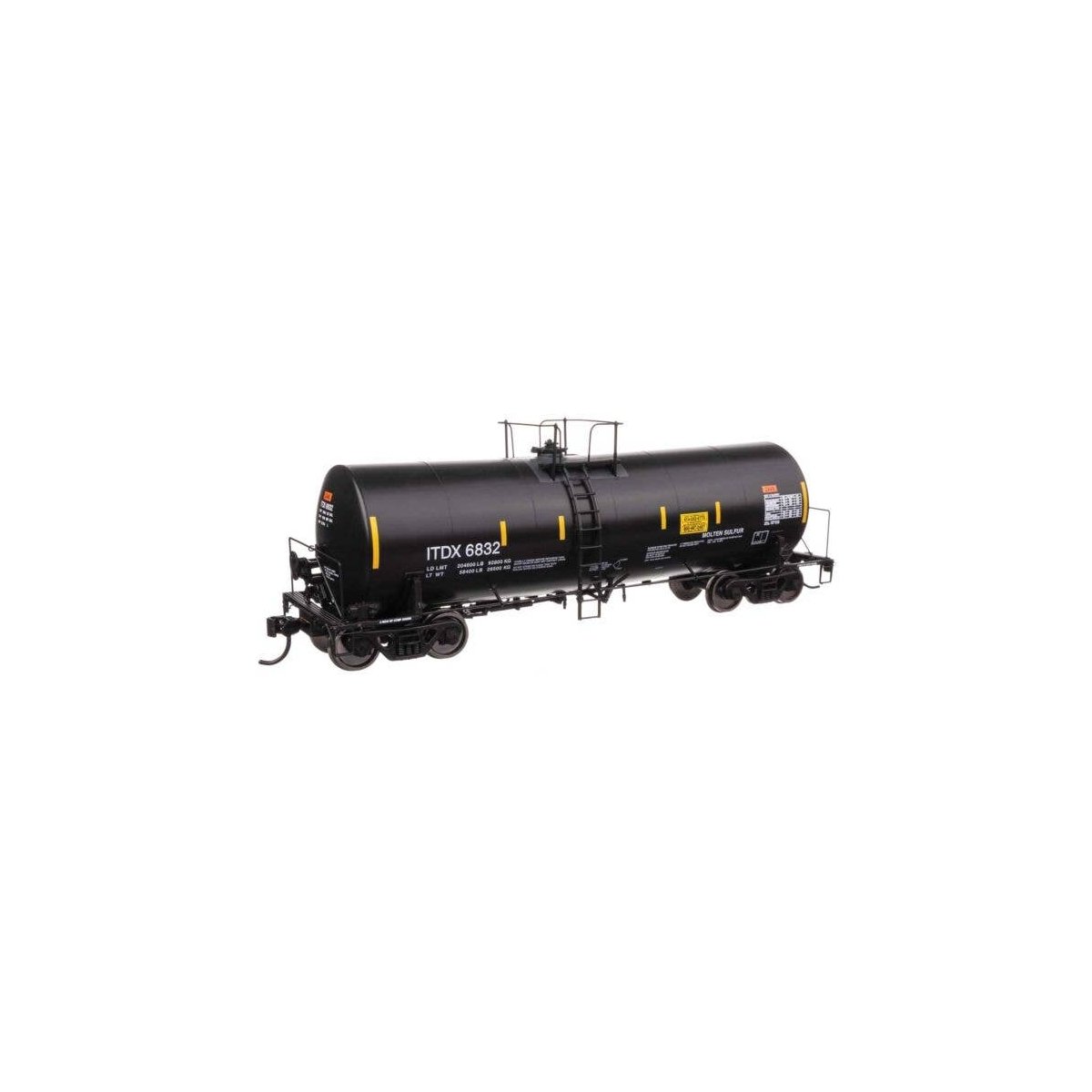40′ Trinity 14,000-Gallon Molten Sulfur Tank Car - Ready to Run -- Sulcom ITDX 6832, HO, WalthersProto 100062