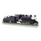 USRA 0-6-0 with Slope-Back Tender - Standard DC with Smoke -- Baltimore & Ohio 1143 (black, silver)