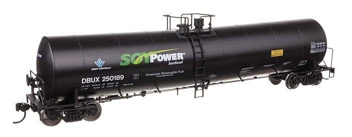 Trinity 25,000-Gallon Tank Car - Ready to Run -- Soy Power DBUX 250189, HO, WalthersMainline 48241