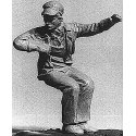 Steam-Era Engineer & Fireman Set (Painted) -- Slouching & Leaning, N, Labelle Industries 7501