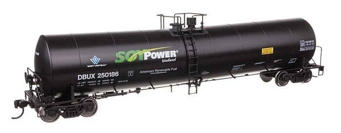 Trinity 25,000-Gallon Tank Car - Ready to Run -- Soy Power DBUX 250186, HO, WalthersMainline 48239