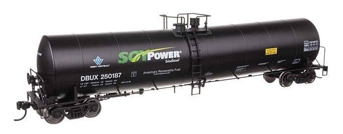 Trinity 25,000-Gallon Tank Car - Ready to Run -- Soy Power DBUX 250187, HO, WalthersMainline 48240