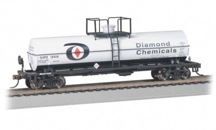 Chemical Tank Car - Ready to Run -- Diamond Chemicals 19414 (Small Dome), HO, Bachmann Industries 75805