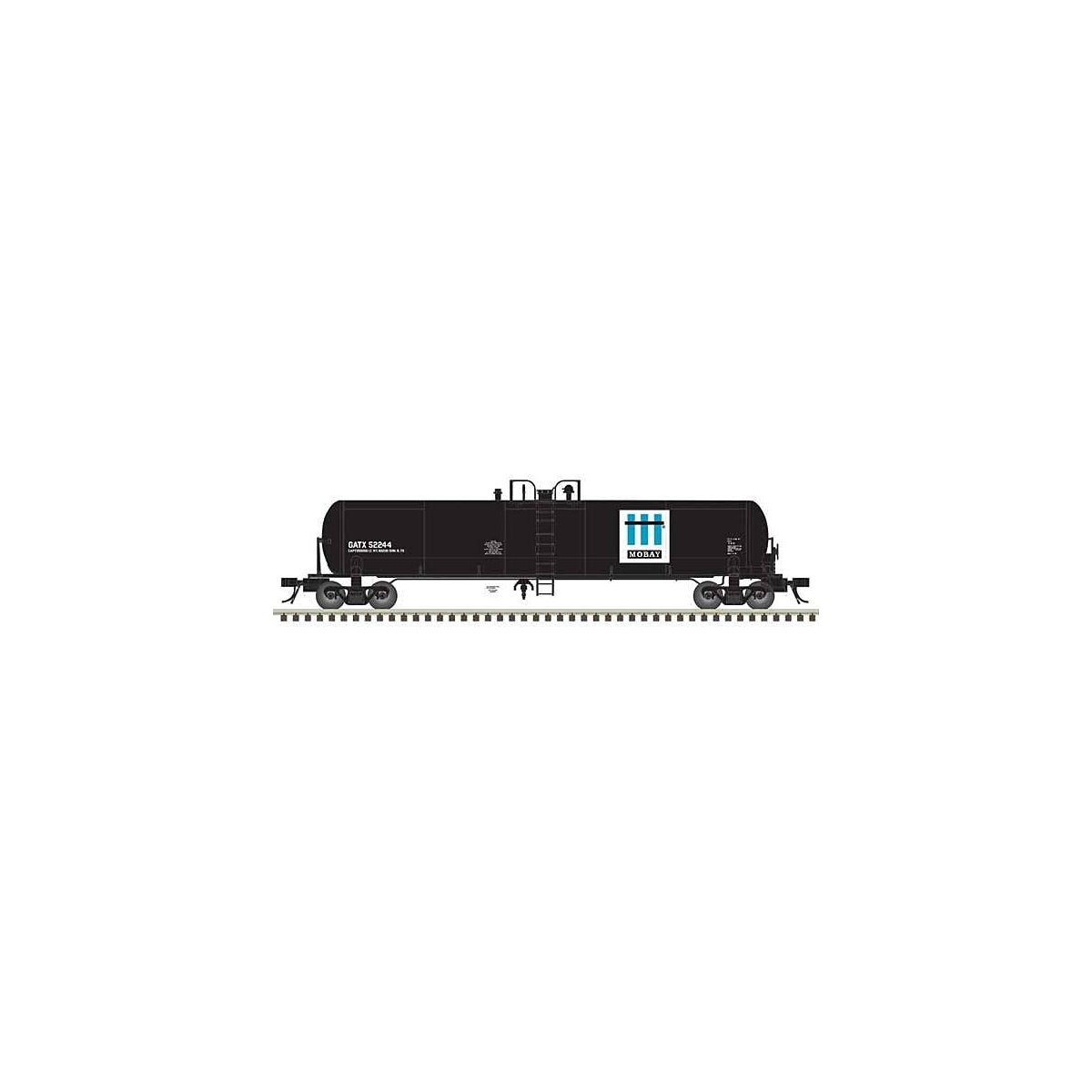 GATX 20,700-Gallon Tank Car - Ready to Run - Master(R) -- Mobay Chemicals GATX 52251, HO, Atlas Model Railroad Co. 20006971