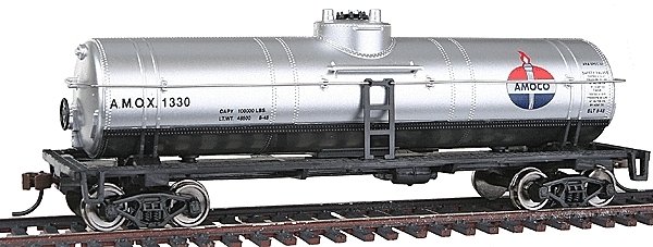 40′ Tank Car - Ready to Run -- Amoco Oil (silver, red, white, blue), HO, WalthersTrainline 1613