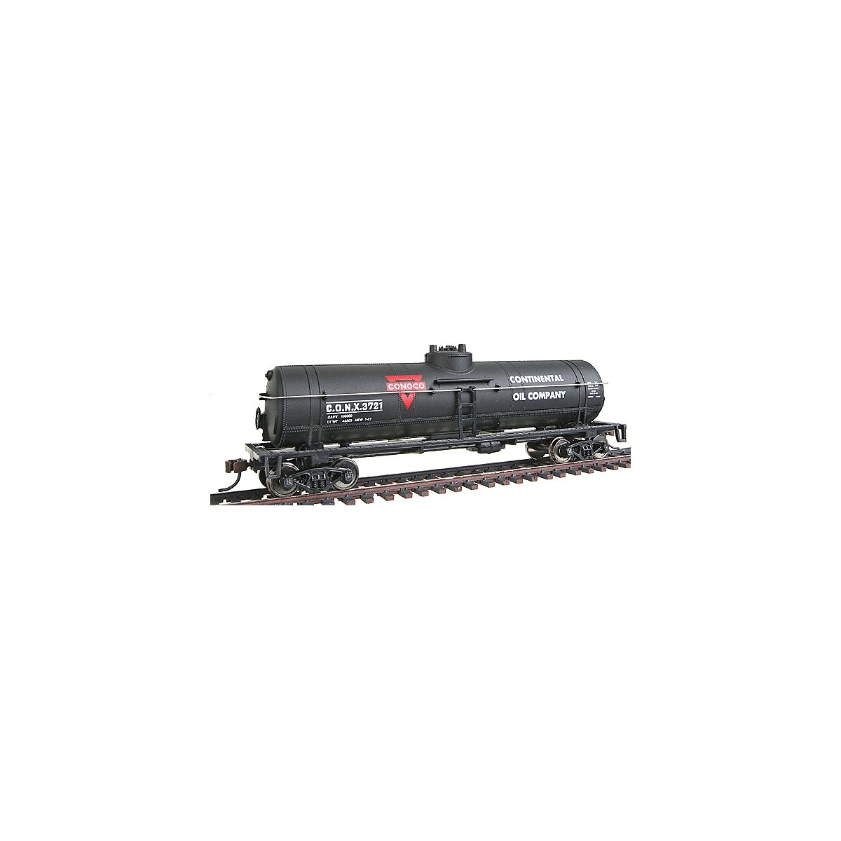 40′ Tank Car - Ready to Run -- Conoco (black, red, white), HO, WalthersTrainline 1614