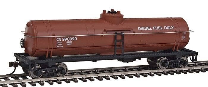 Tank Car - Ready to Run -- Canadian National (Boxcar Red, Diesel Fuel Service), HO, WalthersTrainline 1445