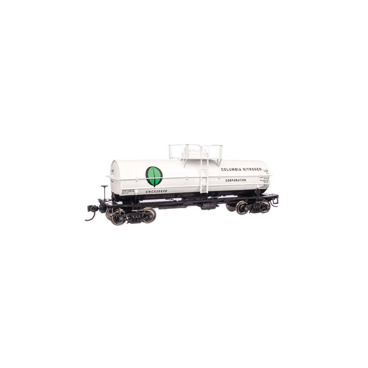 36′ 10,000-Gallon Insulated Tank Car w/Large Dome, Bolted Jacket - Ready to -- Columbia Nitroge, HO, WalthersMainline 48404