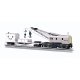 250-Ton Crane Car & Boom Tender - Silver Series(R) -- Maintenance-of-Way (Silver, black), HO, Bachmann Industries 16138