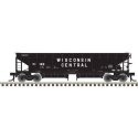 70-Ton Hart Ballast Car - Ready to Run - Master(R) -- Wisconsin Central 123 (black, w, N, Atlas Model Railroad Co. 50006619
