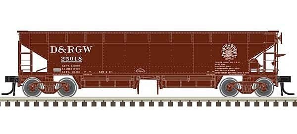 70-Ton Hart Ballast Car - Ready to Run - Master(R) -- Denver & Rio Grande Western 25, HO, Atlas Model Railroad Co. 20006805