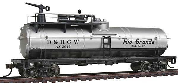 Firefighting Car - Ready to Run -- Denver & Rio Grande Western(TM) AX 2946 (silver, black), HO, WalthersTrainline 1791