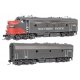 EMD FP7 & F7B Standard DC -- Southern Pacific(TM) 6448 & 8298 (gray, Scarlet, white), HO, WalthersProto 49558