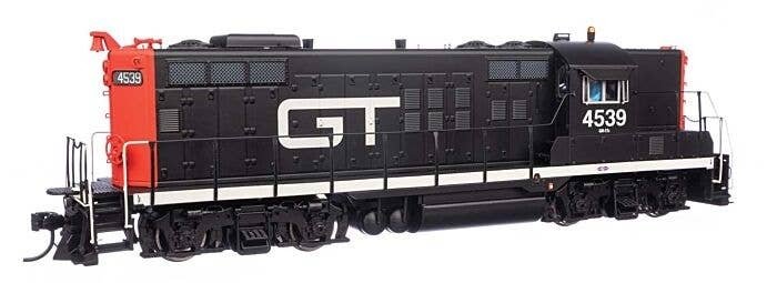 EMD GP9 - Standard DC -- Grand Trunk Western 4539 (black, white, orange), HO, WalthersProto 49803