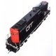 EMD GP9 - Standard DC -- Grand Trunk Western 4539 (black, white, orange), HO, WalthersProto 49803