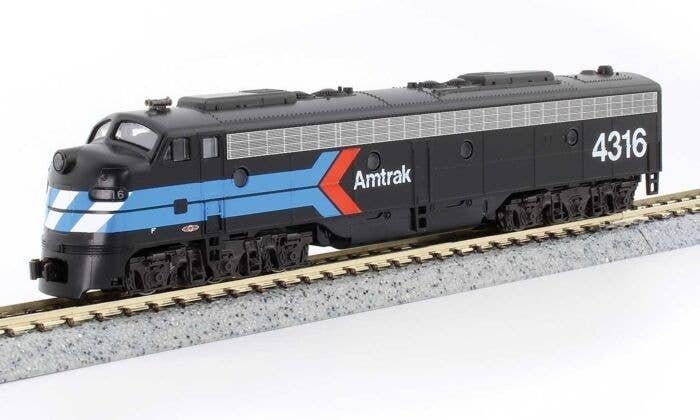 EMD E8A w/Single Headlight & Passenger Pilot - Standard DC -- Amtrak 4316 (Day One Scheme black, b, N, Kato USA Inc 1761971