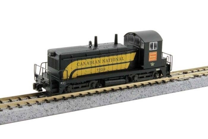 EMD NW2 - Sound and DCC -- Canadian National 7959 (black, yellow), N, Kato USA Inc 1764391S